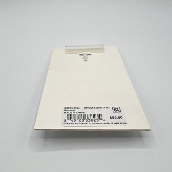 Unwritten Pave Initial M Disc Bangle Bracelet in Silver MSRP $55 NWT - Picture 4 of 4